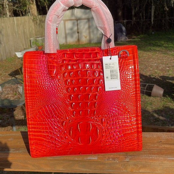 Brahmin Caroline in Flame Melbourne leather - Picture 4 of 10